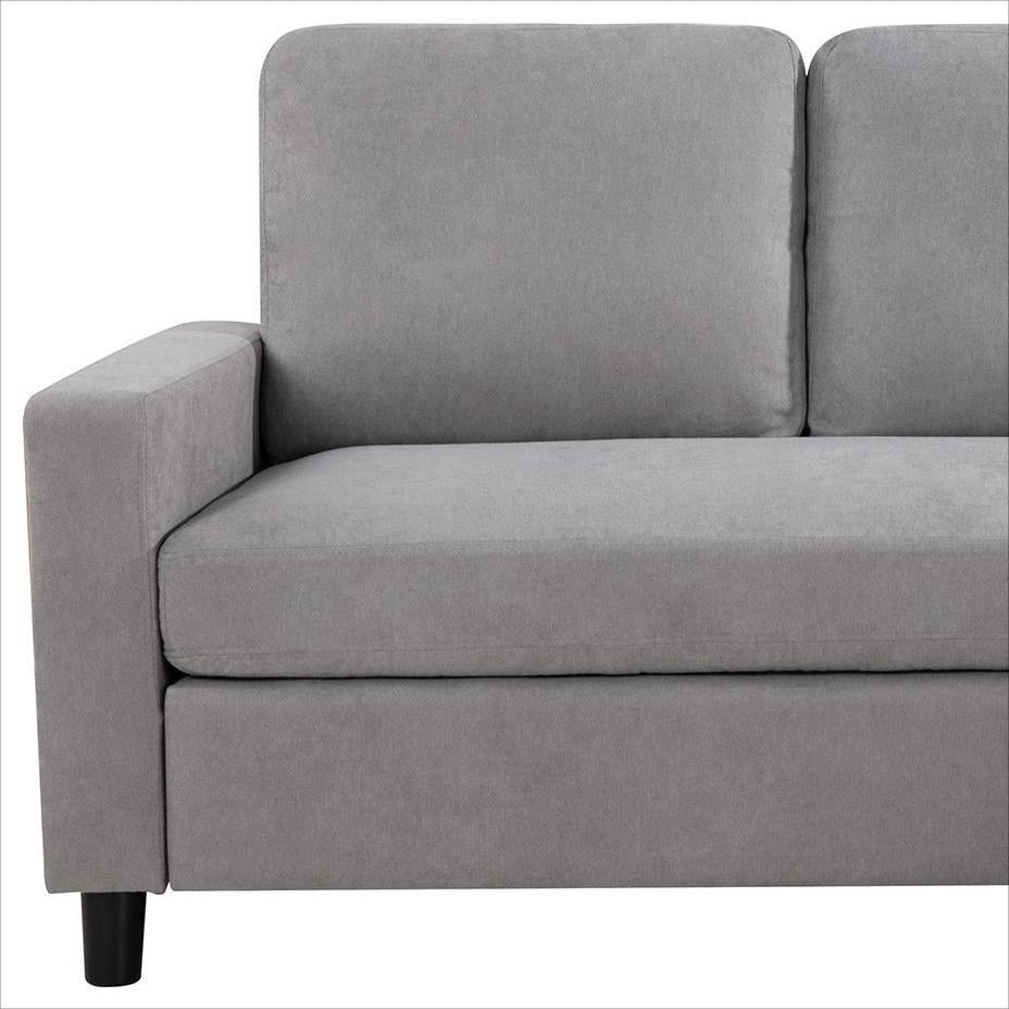 Sobaniilo Convertible Sectional Sofa Couch with Reversible Chaise(Dark Gray)