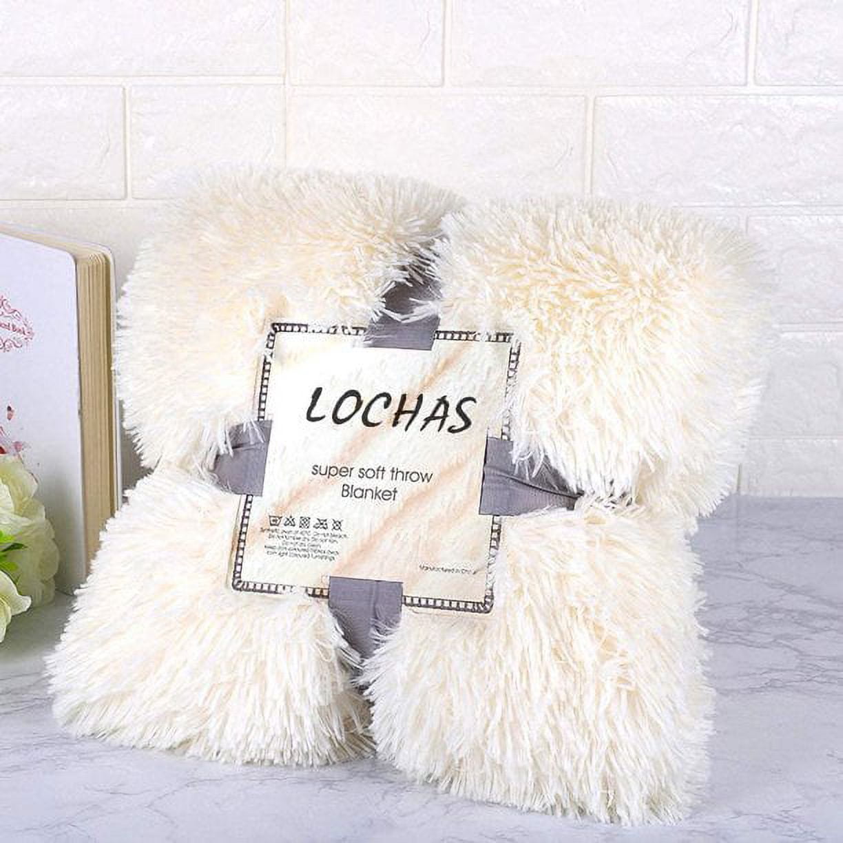 Lochas Soft Shaggy Blanket Plush Fuzzy Bed Cozy Sherpa Fluffy Blankets for Couch Chair Sofa,50