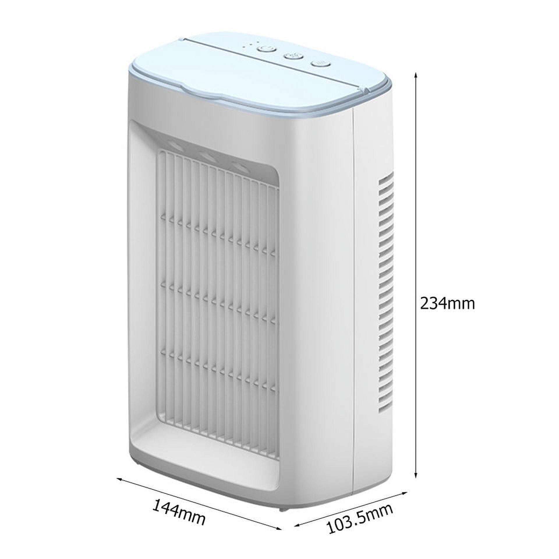Mini Portable Air Conditioner, GAITON 3-IN-1 Personal Evaporative Air Cooler with Humidifier, 3 Speed, Quiet Desk Cooling Fan, White