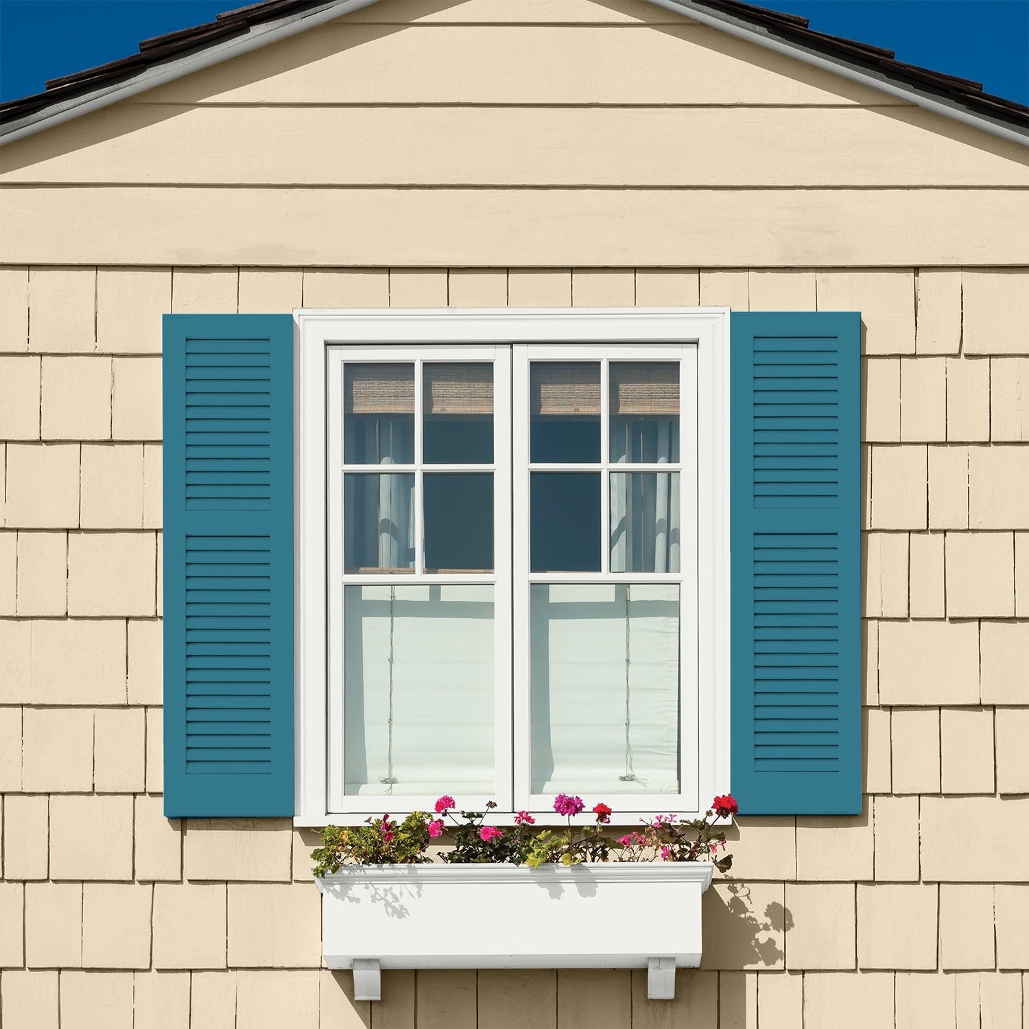 Glidden HEP Exterior Paint + Primer Satin, Adventure / Blue, 1 Quart