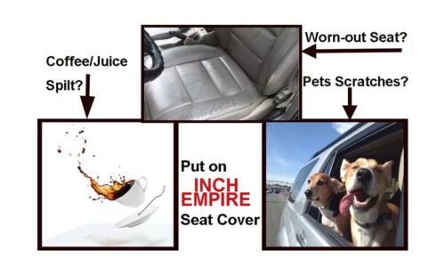 Cartoon Cat Car Seat Covers Luxury PU Leather Universal Auto Front & Rear Sea...