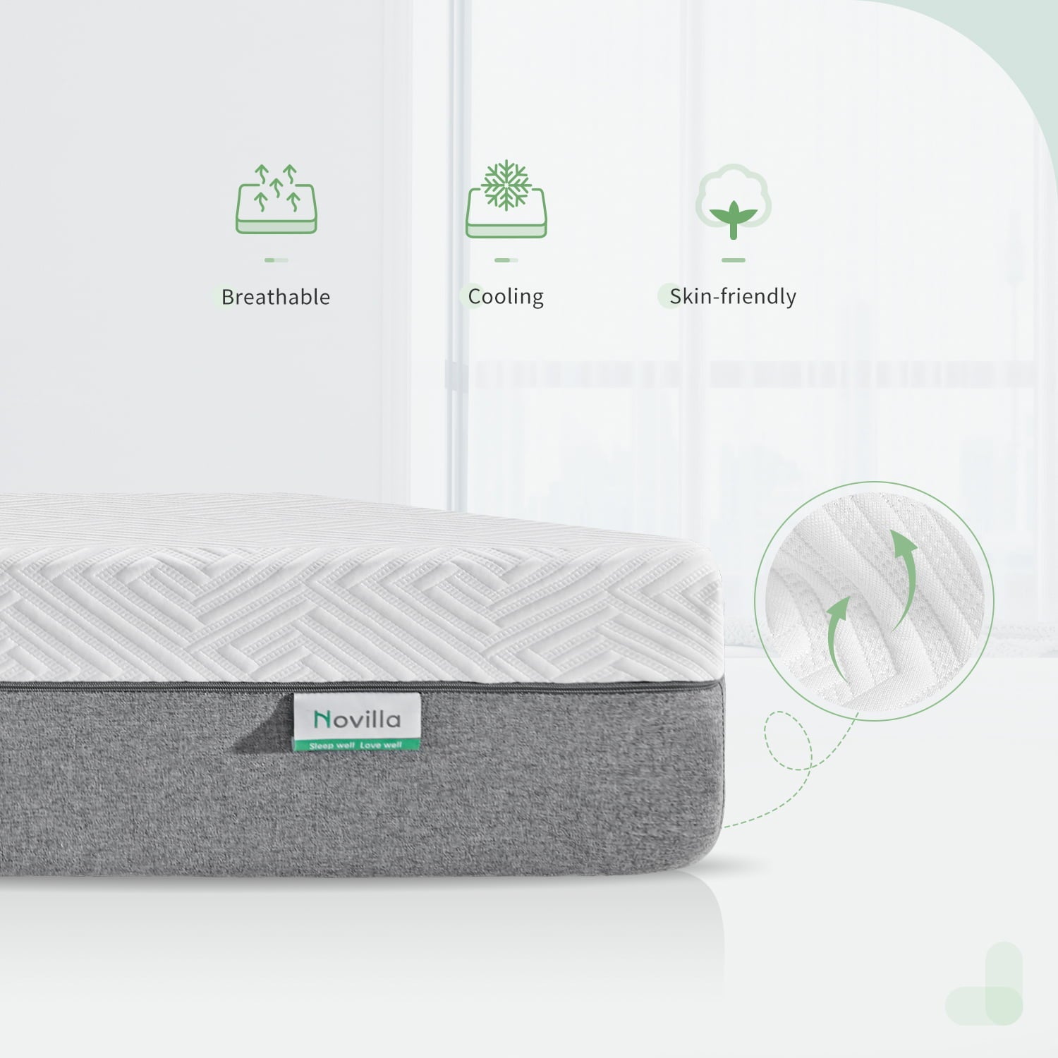 10 inch Cooling Gel Memory Foam Mattress in a Box, Queen Mattress