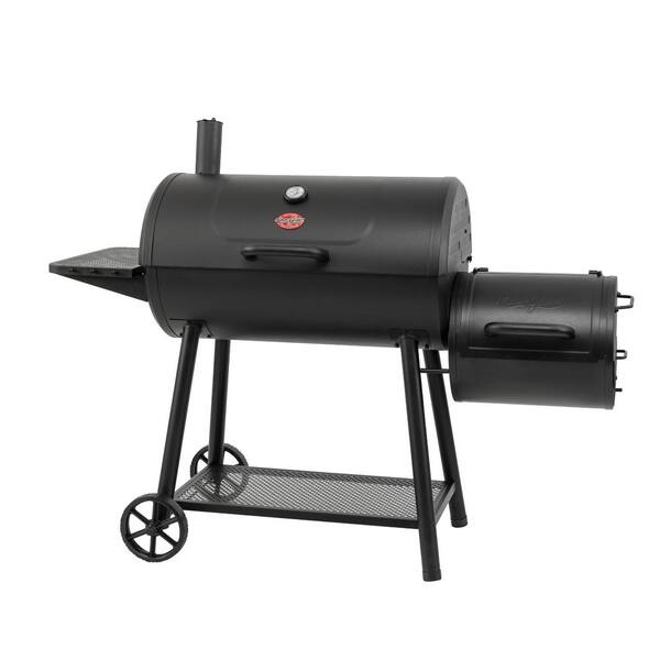 Smokin' Champ Charcoal Grill Offset Smoker in Black