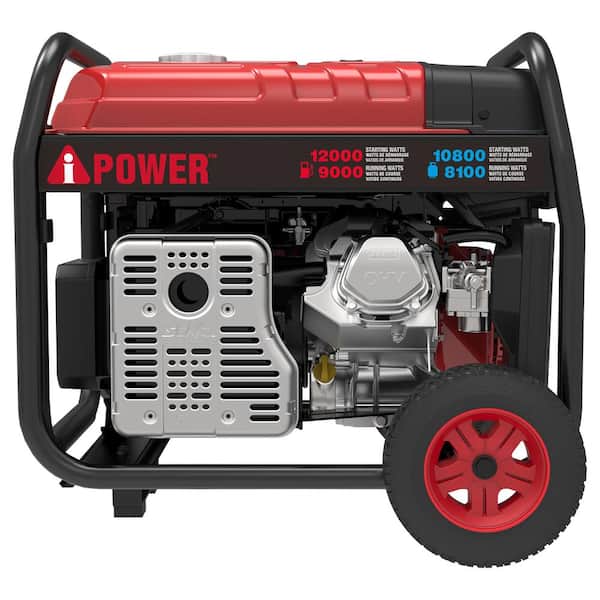 12000-Watt Electric Start Gas Propane Powered Portable Generator with 459cc OHV Engine and CO Sensor Shutdown