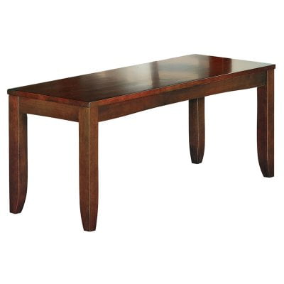 Lynfield Dining Bench with Wood Seat in Espresso Finish-Finish:Espresso,Style:Wood Seat