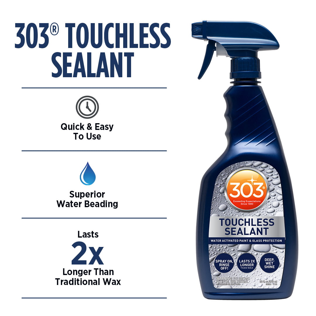 303 Touchless Sealant - SiO2 Water Activated Paint & Glass Protection - Spray On, Rinse Off - Lasts 2x Longer Than Wax - Deep, Wet Shine, 32 fl. oz. (30394CSR) Packaging May Vary