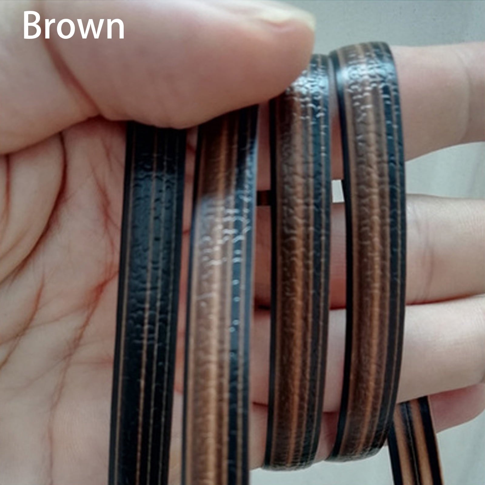 Furniture Wicker Repair Kit, 105ft High Strength Wicker Repair Supplies, Stuffygreenus Flat Rattan Material for Patio Chair Repair Flat Wicker Sofa Table Repair Replacement, 8mm width (Brown)