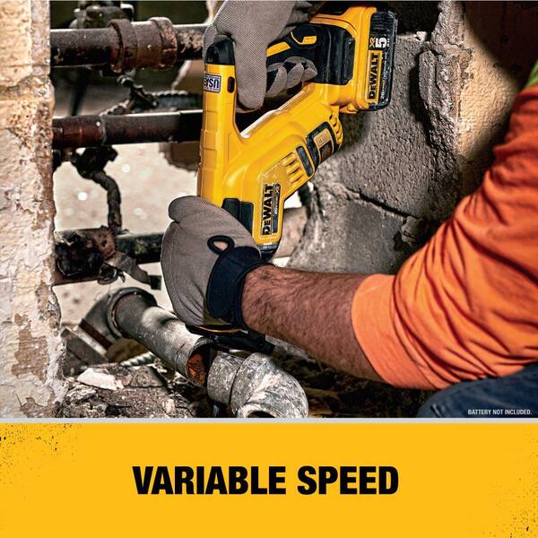 20V MAX XR Cordless Brushless Compact Reciprocating Saw, (2) 20V MAX XR Premium Lithium-Ion 5.0Ah Batteries, and Charger