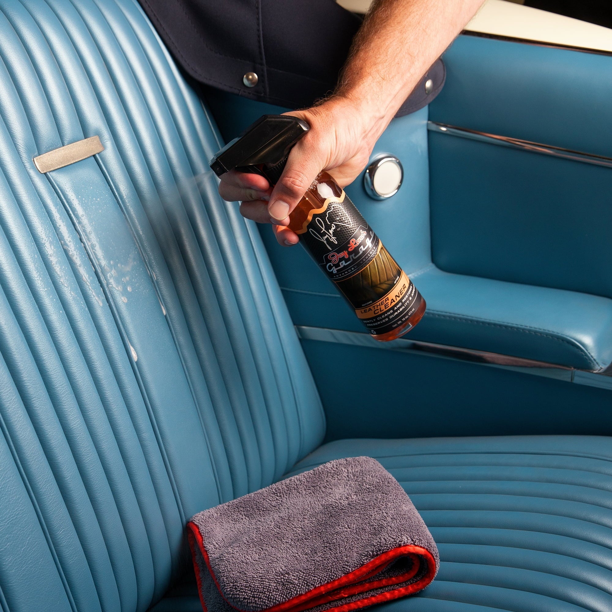 Jay Leno's Garage Leather Cleaner (16 oz) - Clean & Protects Car Leather Surfaces