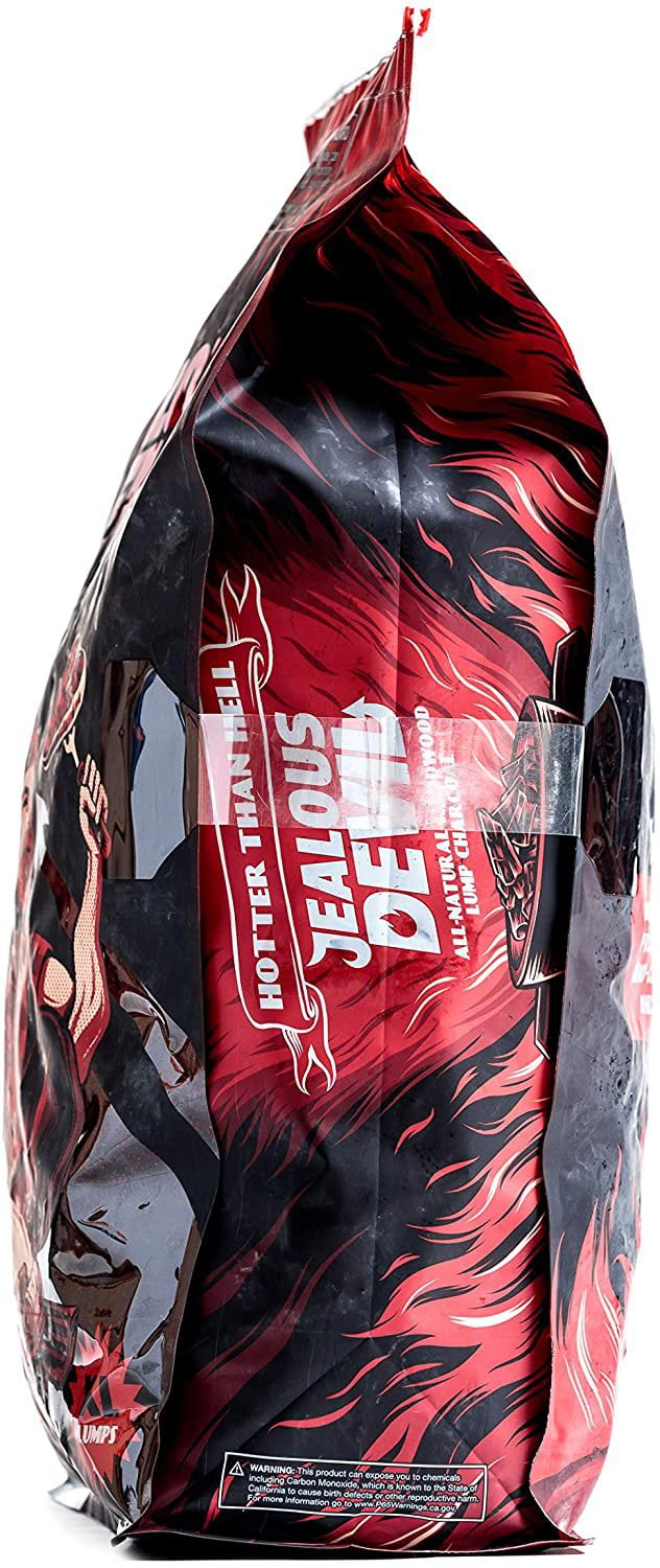 Jealous Devil 100% Natural Hardwood Lump Charcoal Quebracho Blanco - Restaurant Quality 20-Pounds