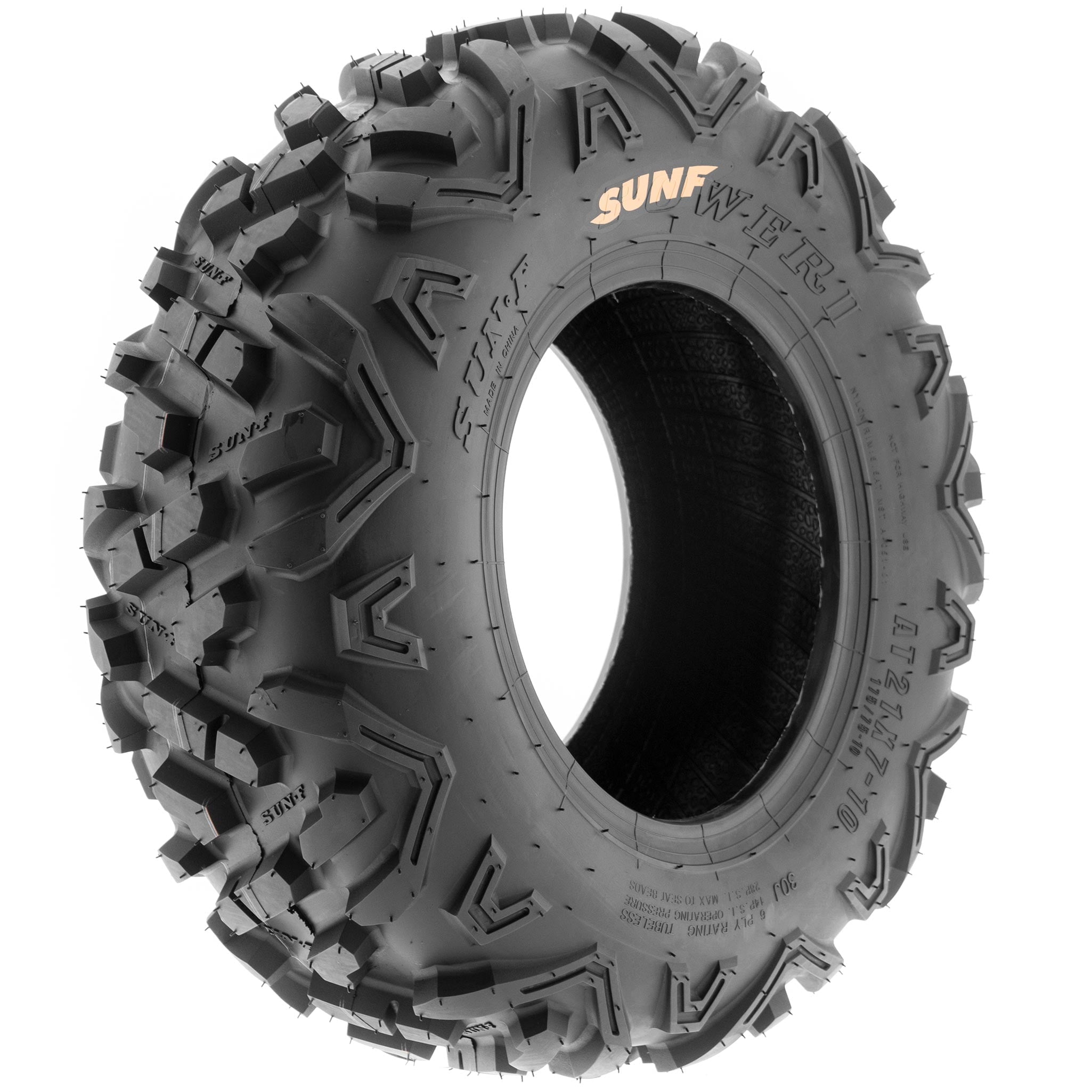 SunF All Terrain ATV UTV Tires 22x7-10 & 20x10-9 6 PR A051 (Complete Full Set of 4)