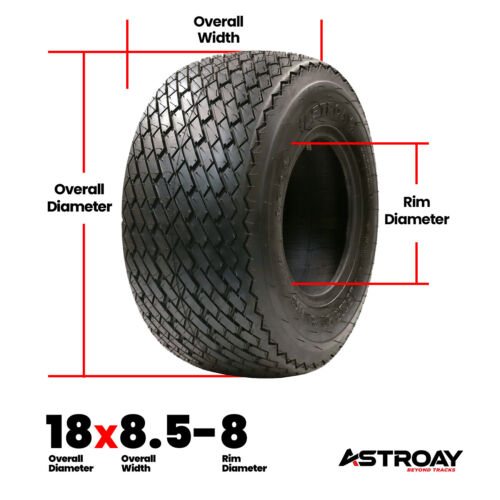 18 x 8.5 - 8 Astroay LG03 Golf Cart Tire