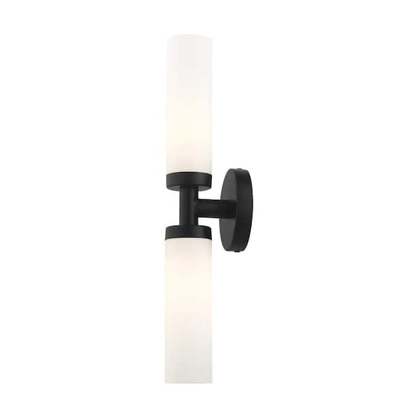 Aspen 2 Light Black ADA Vanity Sconce