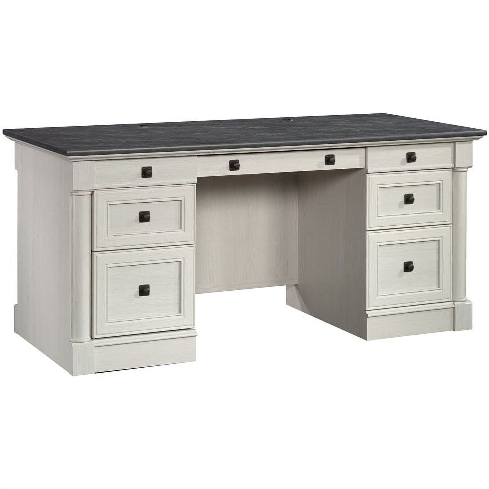 Sauder Palladia Executive Home Office Desk, Glacier Oak Finish