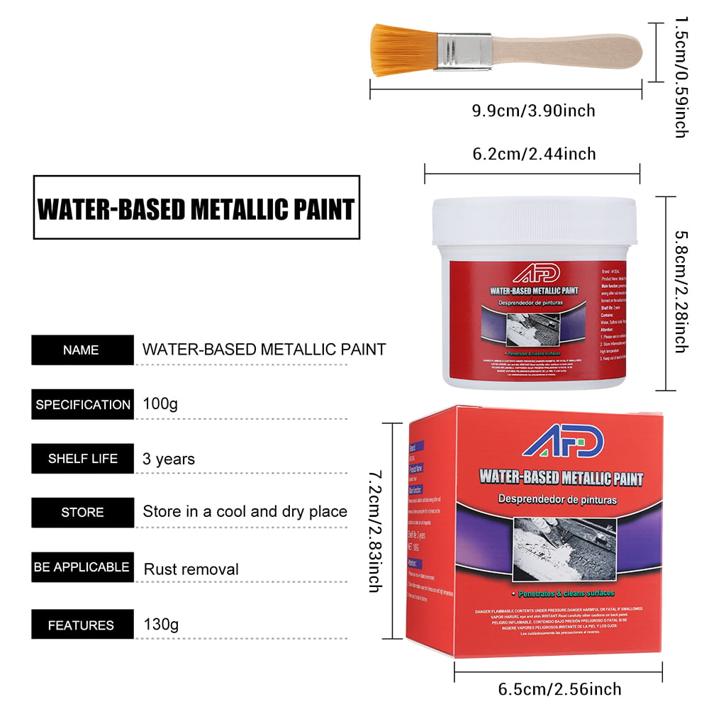 Rayhong Car Primer,Car Rust Remover, Metal Rust Remover Metallic Paint Rainproof, sunscreen and waterproof 100g