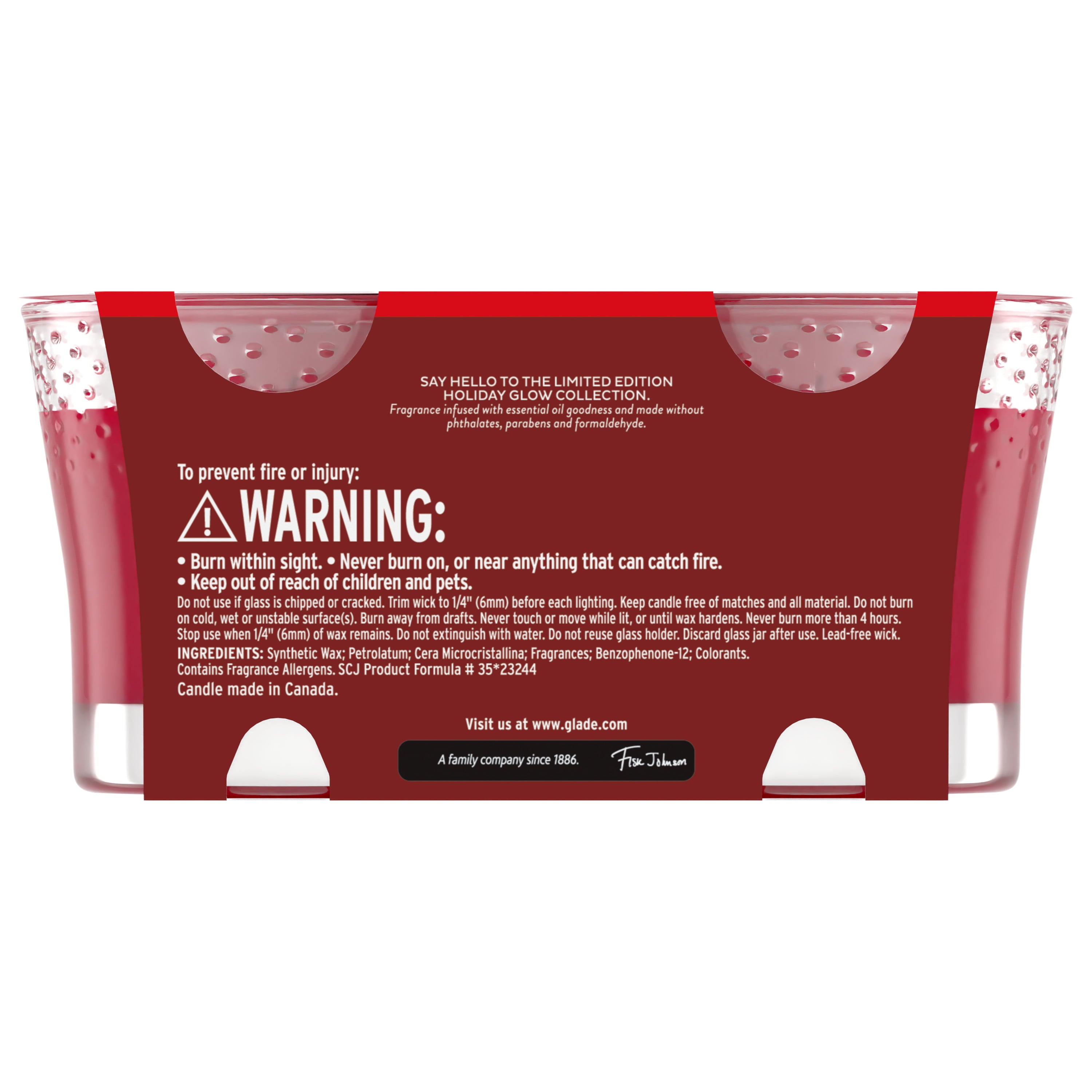 Glade 1 Wick Scented Candle, Autumn Spiced Apple, Fragrance Infused with Essential Oils, 3.4 oz