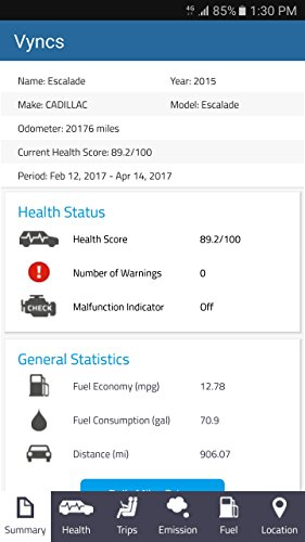 GPS Tracker Vyncs No Monthly Fee OBD, Real Time 3G Car GPS Tracking Trips Free 1