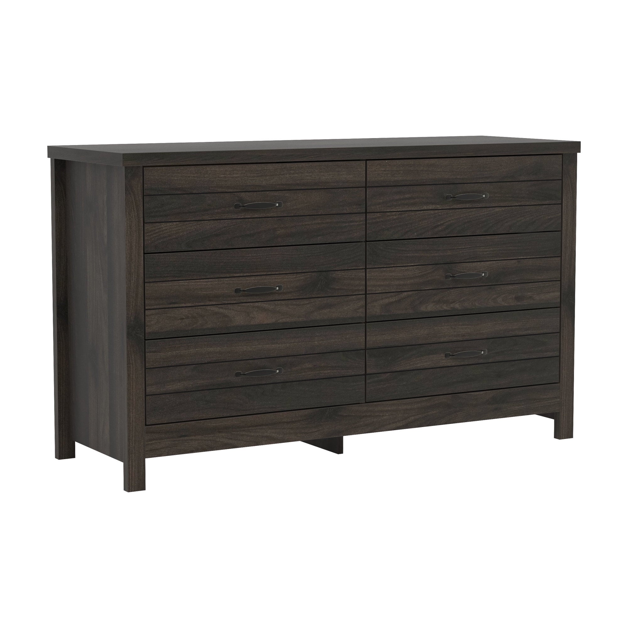 Lancaster Farmhouse 6-Drawer Dresser, Espresso, by Hillsdale Living Essentials