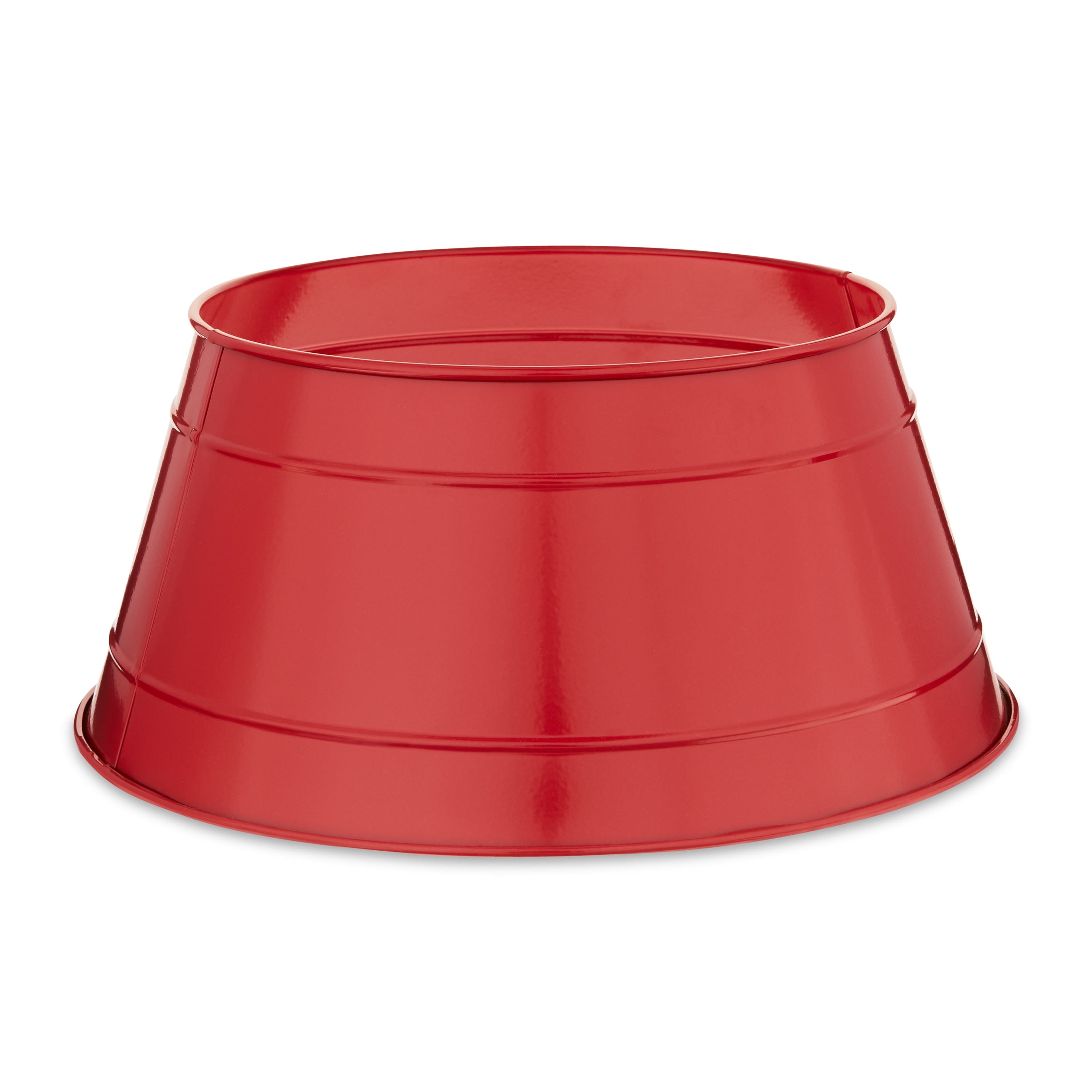 Merry Christmas Metal Red Tree Collar, 9-inch diameter, by Holiday Time