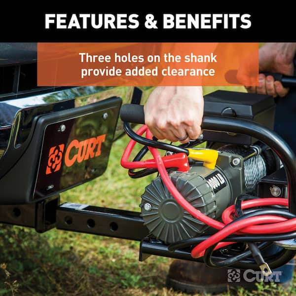 Hitch-Mounted Winch Mount with Handles (Fits 2