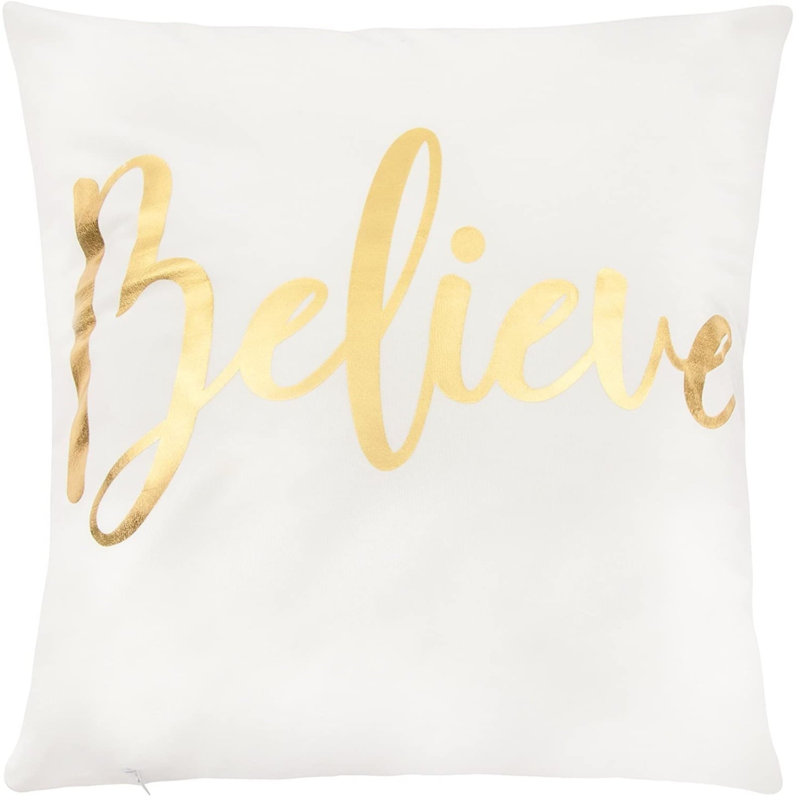 Juvale White Throw Pillow Covers, Blessed, Hope, Believe, and Faith (18 x 18 in, 4 Pack)