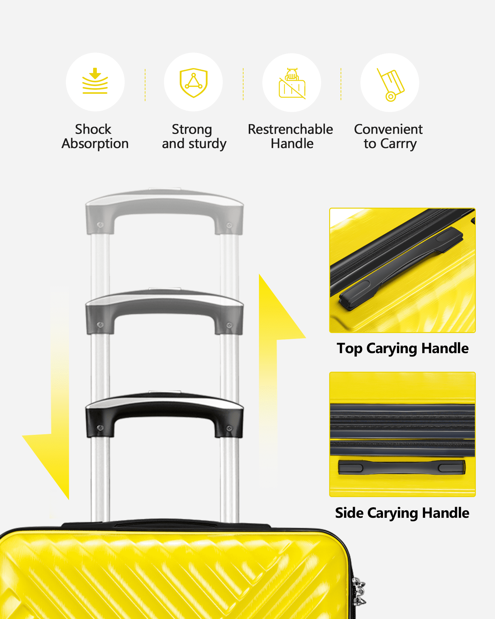 3 Piece Set Luggage Set Expandable(only 28