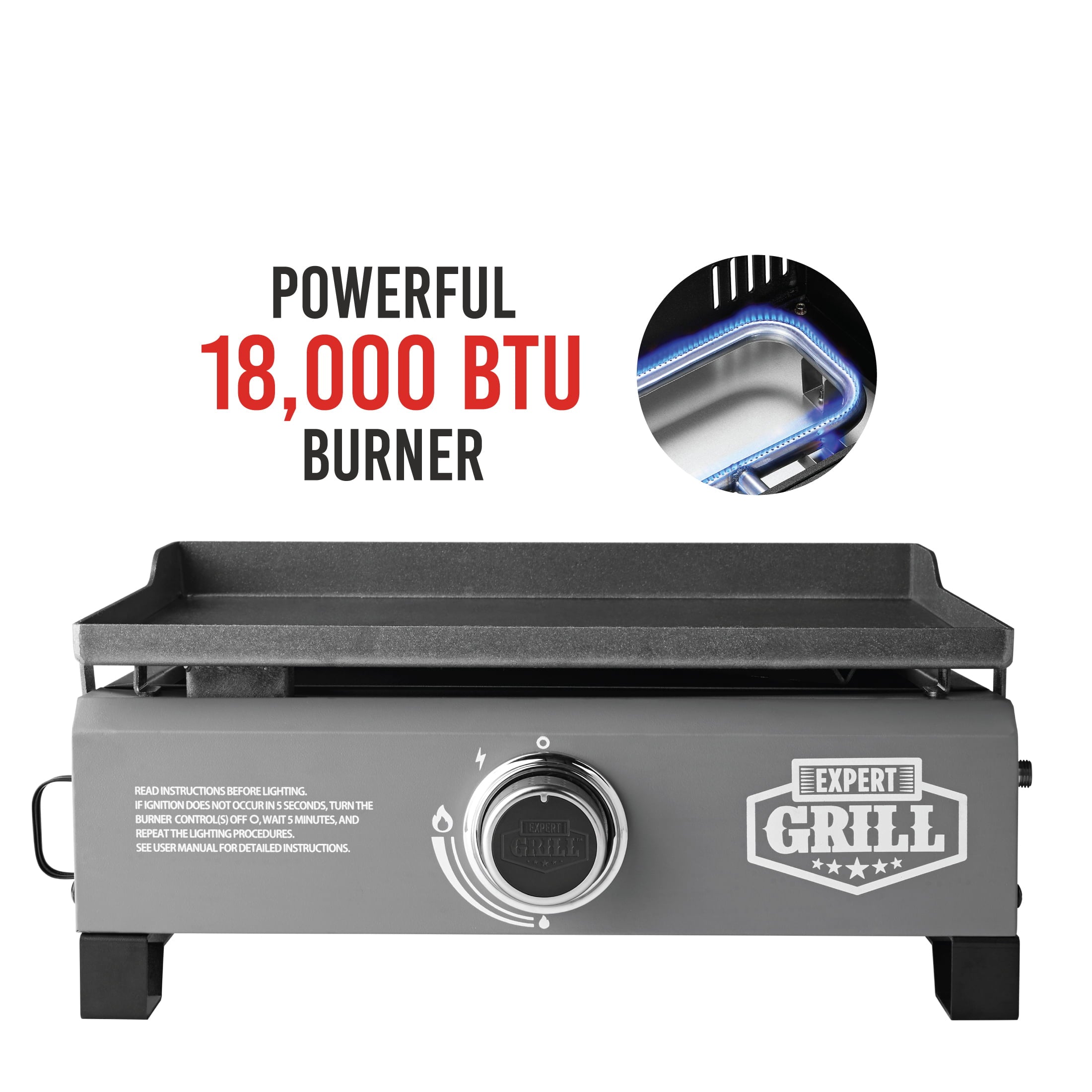 Grill 1-Burner Tabletop Propane Gas Griddle