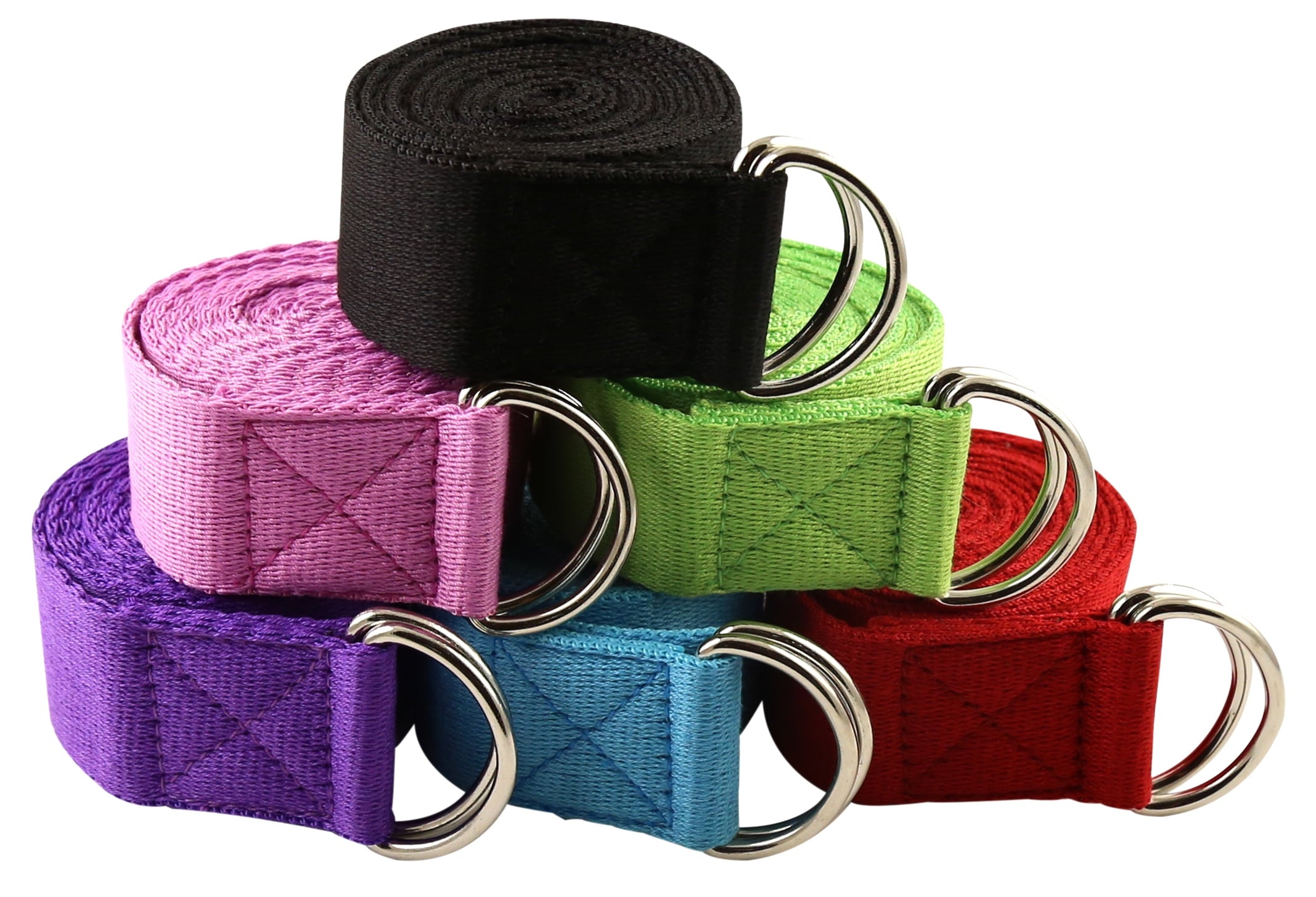 Fit Spirit 6ft Fitness Exercise Yoga Strap - Black