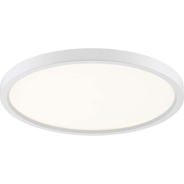 Outskirts 15 in. White Lustre LED Flush Mount