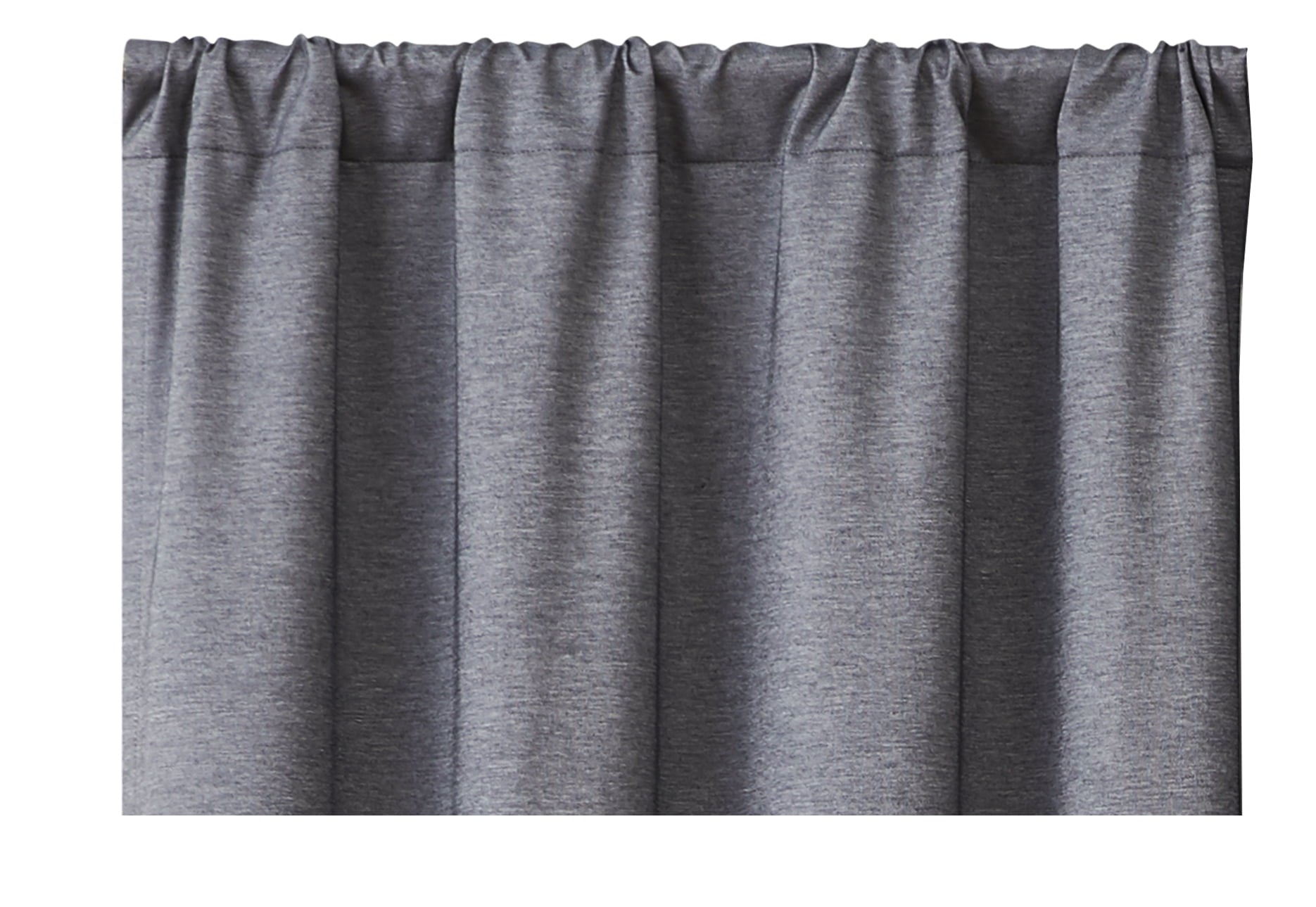 Your Zone Chambray Gray Blackout Window Curtain Panel Pair, 38