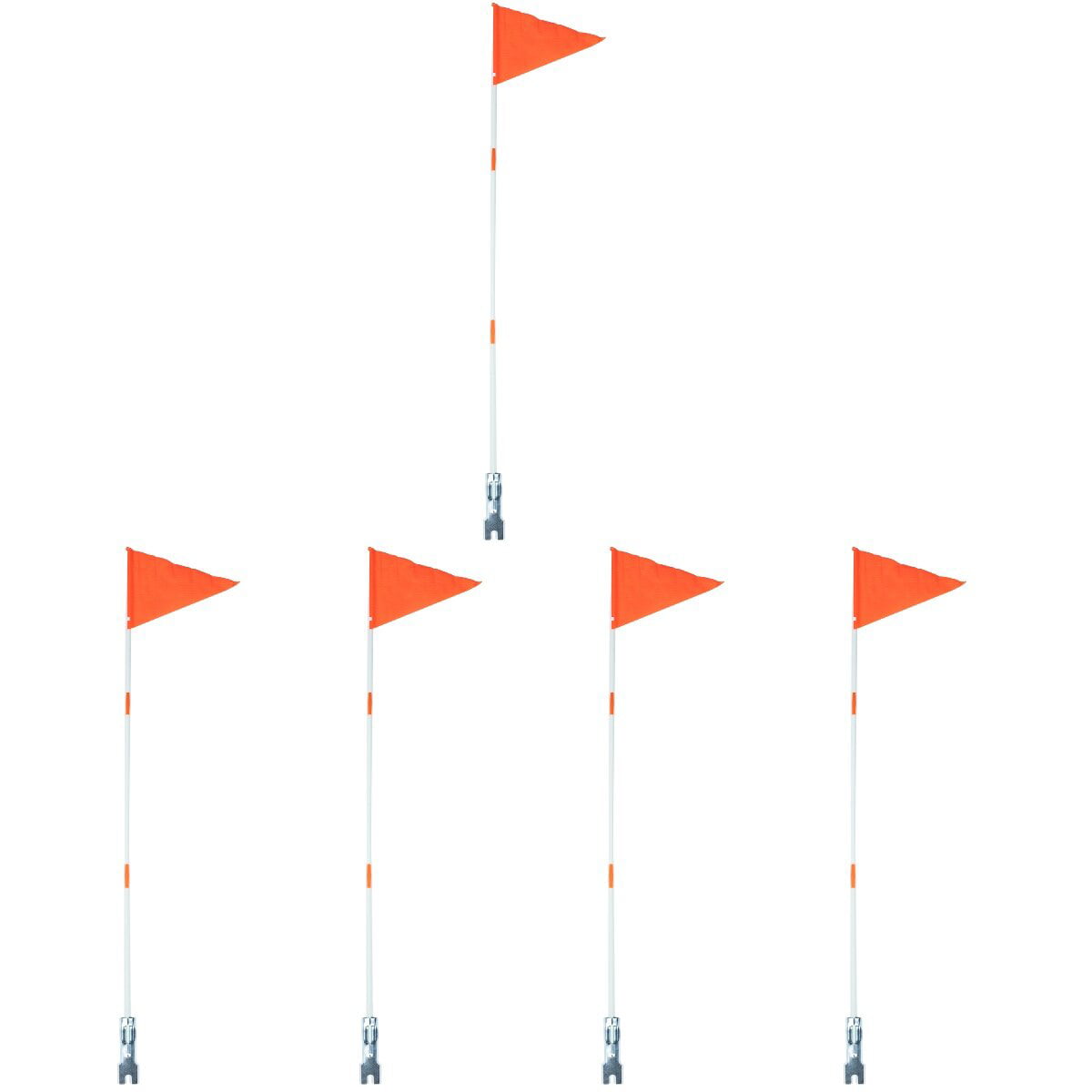 5 Pack Bike Flag 6' High Visibility Safety Flag Fiberglass Flag Pole Tear-Resistant