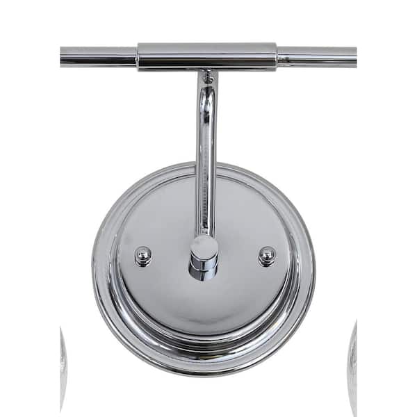 Shirley 17.5 in. 2-Light Metal/ Bubbled Glass Chrome Vanity Light