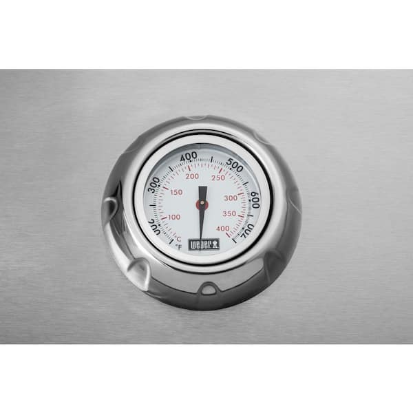 Summit S-670 6-Burner Propane Gas Grill in Stainless Steel with Built-In Thermometer and Rotisserie