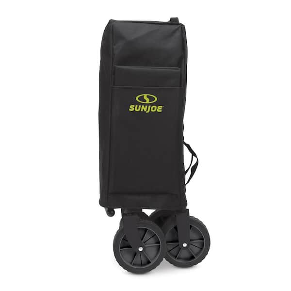 4.8 cu. ft. Metal Framed Utility Garden Cart Heavy-Duty with Swivel Front Wheels and Adjustable Handle