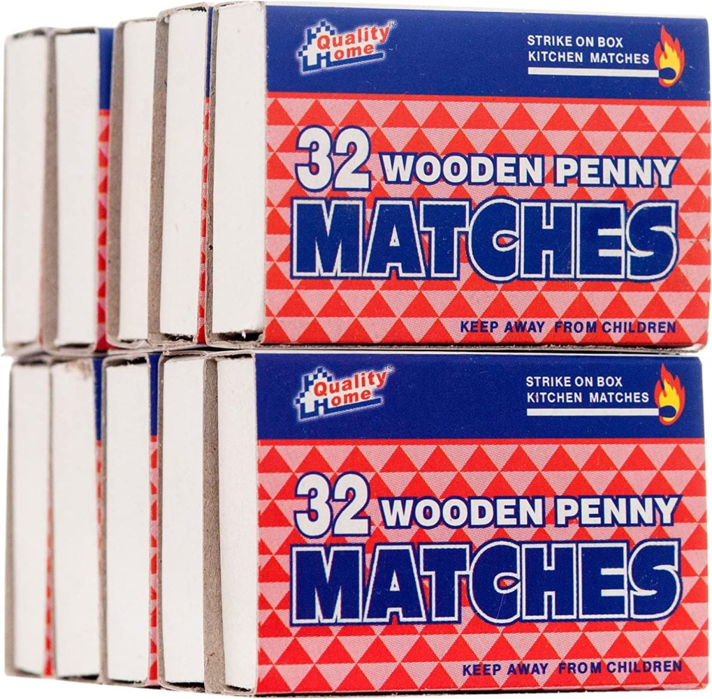 10 Packs Matches 32 count Strike on Box Kitchen Camping Fire Starter Lighter