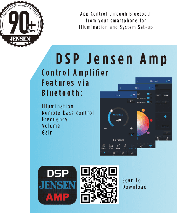 JENSEN XDA91RB Class-D Mono Amplifier with 240 Watts x 1 RMS,1200 Watts Peak Power