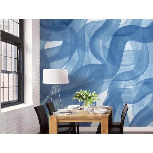 Waves Blue Wall Mural