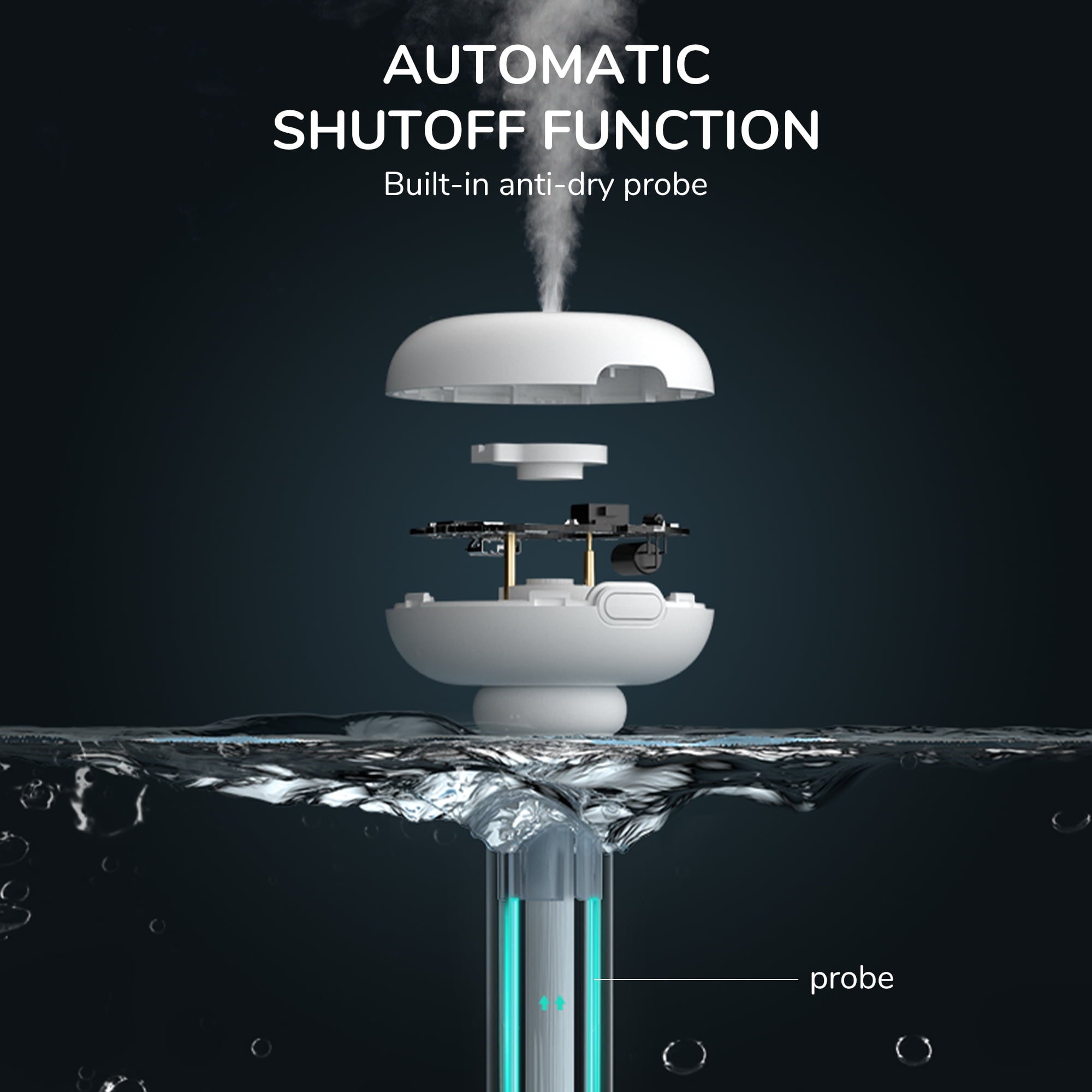 JISULIFE Mini Portable Humidifier, Small USB Personal Humidifiers with Ultra Quiet, Container Diversity, Auto Shut off, Tiny Travel Easy Use Humidifier for Plants, Car, Office, Hotel - White