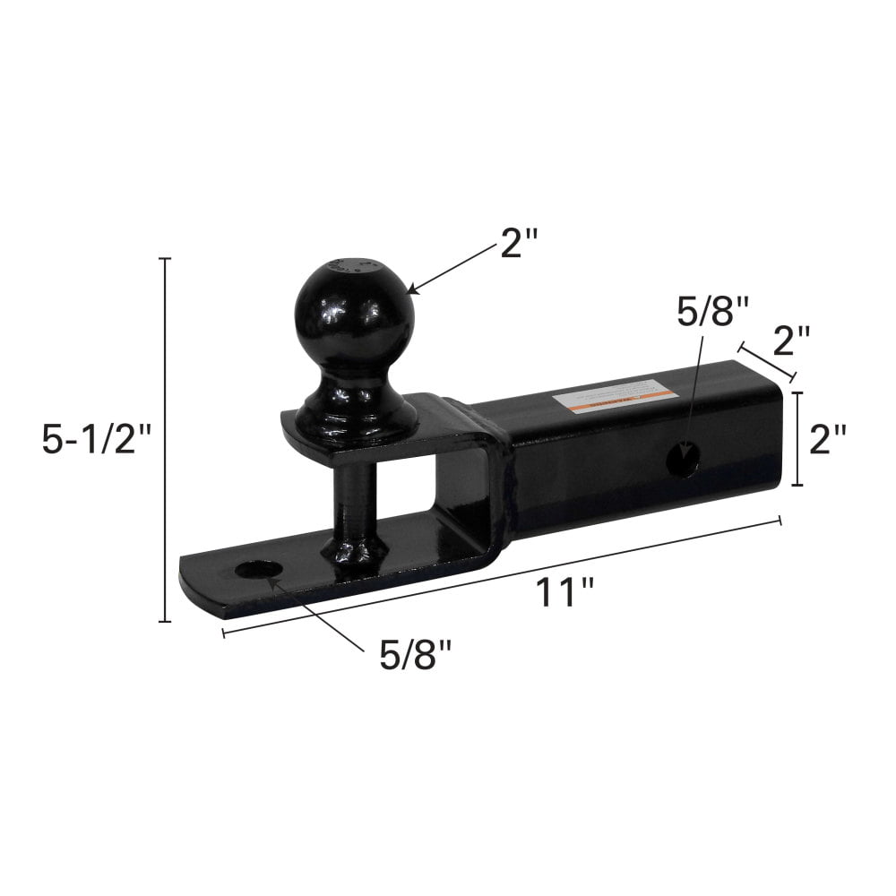 Extreme Max 5001.1383 3-in-1 ATV Ball Mount with 2