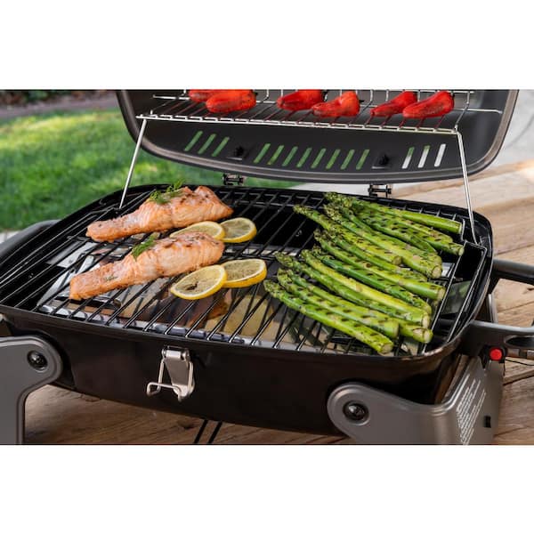 1-Burner Portable Propane Gas Table Top Grill in Black