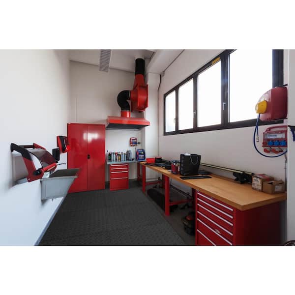 Black 24 in. W x 24 in. L x 0.47 in. Foam Interlocking Gym Floor Tiles (6 Tiles/Pack) (24 sq. ft.)