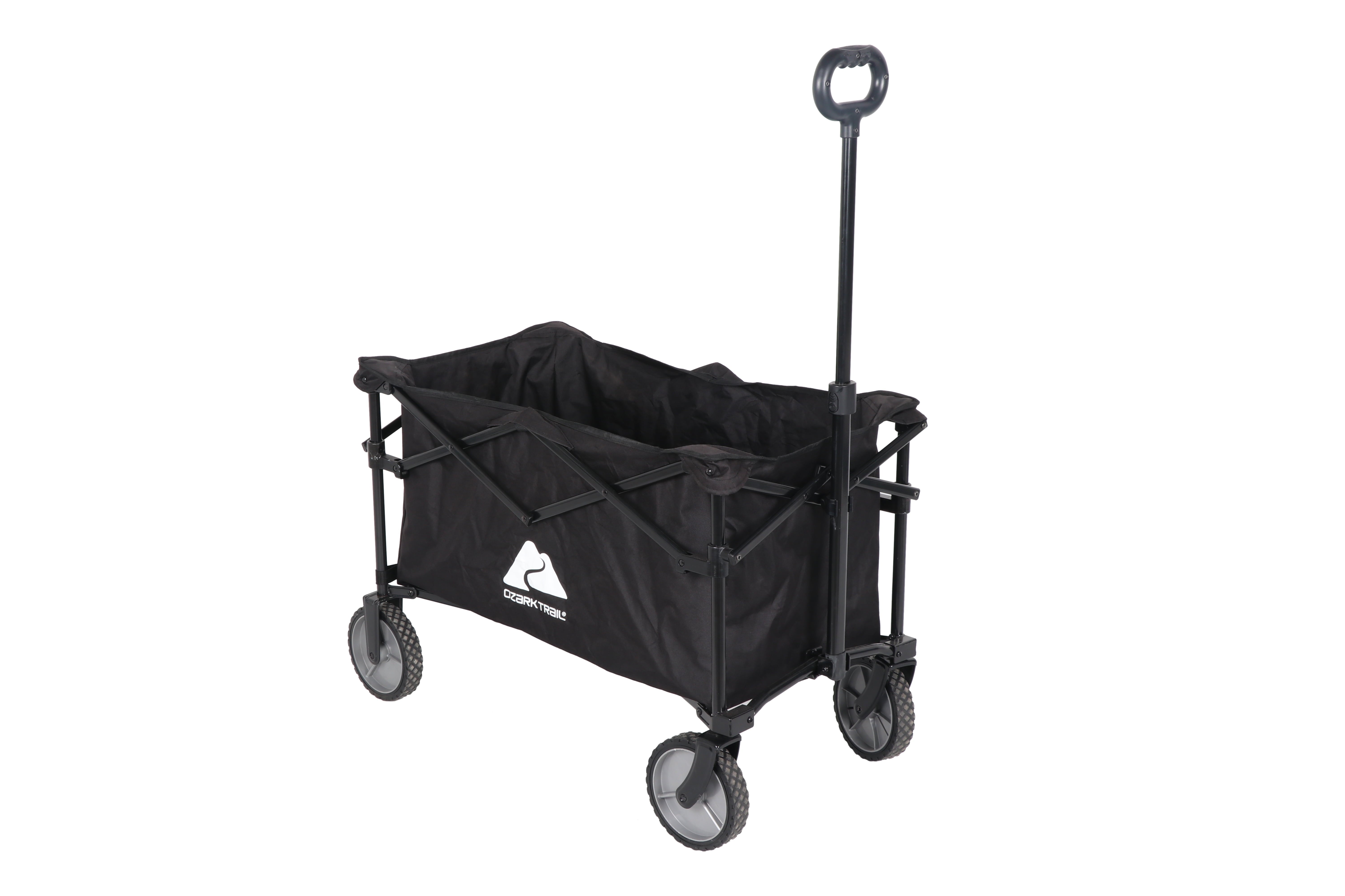 Ozark Trail Multi-Purpose Big Bucket Cart, Black Wagon, 24 inches in Height