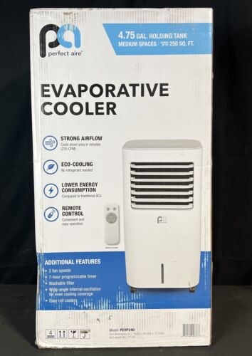 Perfect Aire PEVP240 Portable Evaporative Cooler 4.75 Gallon 250 sq.ft New Open