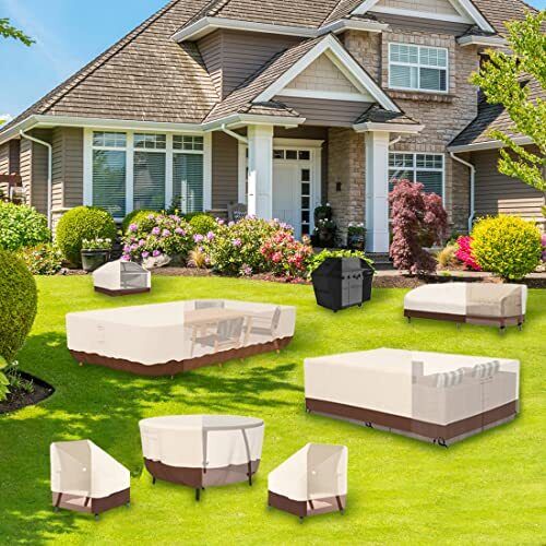 Tuyeho Grill Cover 65 x 30 x 46 inch 900D Heavy Duty Gas BBQ Cover w/Side Vel...