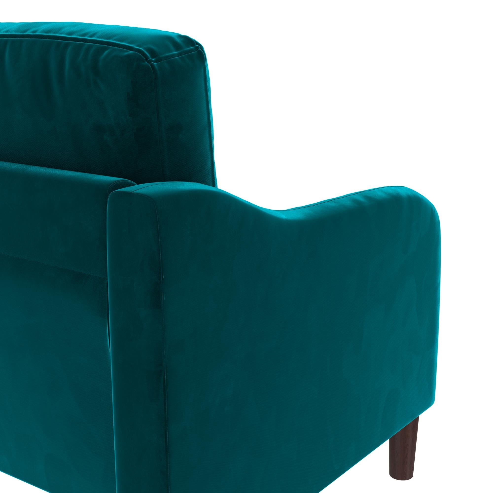 DHP Marbella 2-Seater Loveseat Sofa, Small Modern Couch, Green Velvet