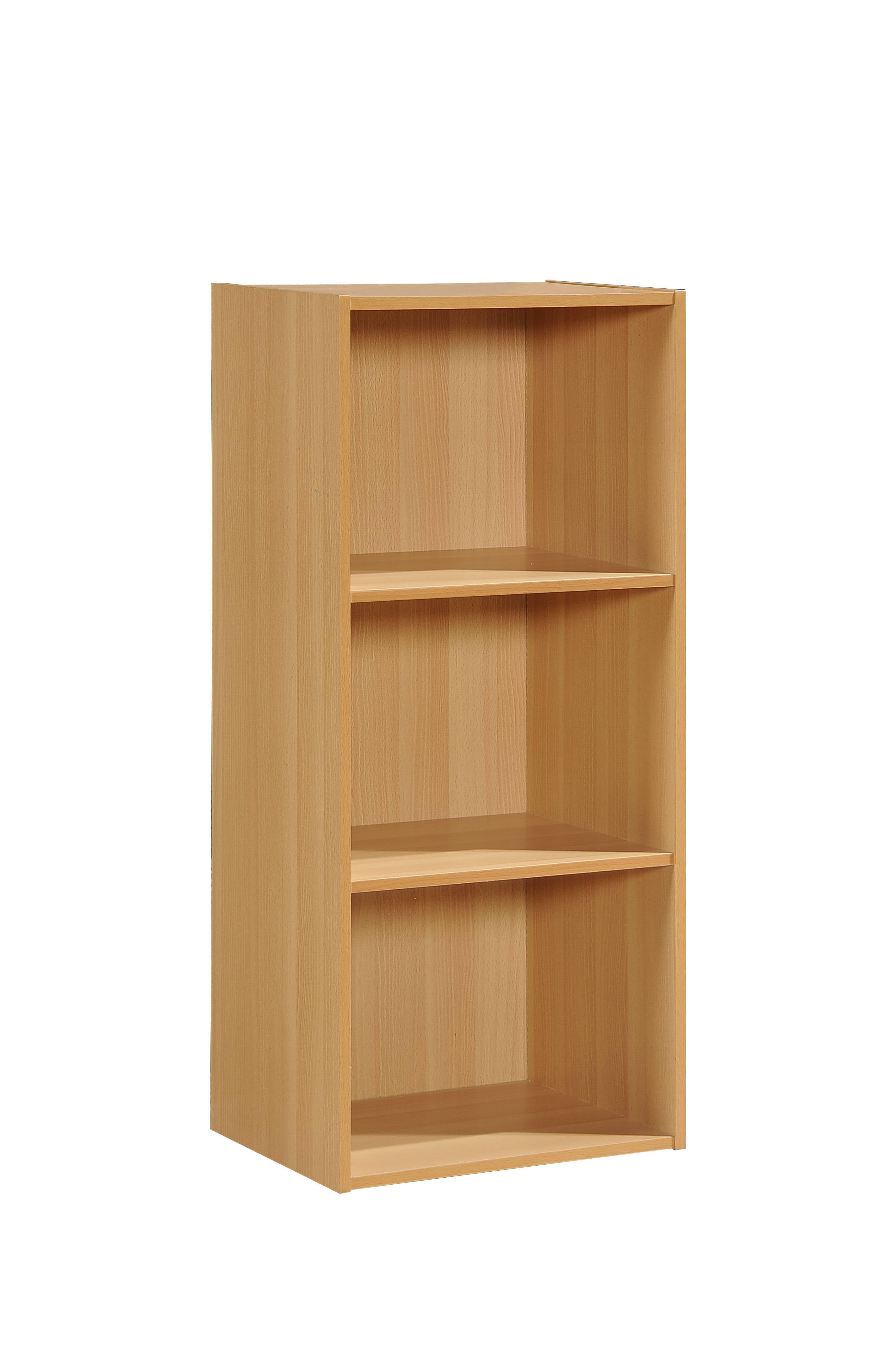 Hodedah 3-Shelf Bookcase in Black