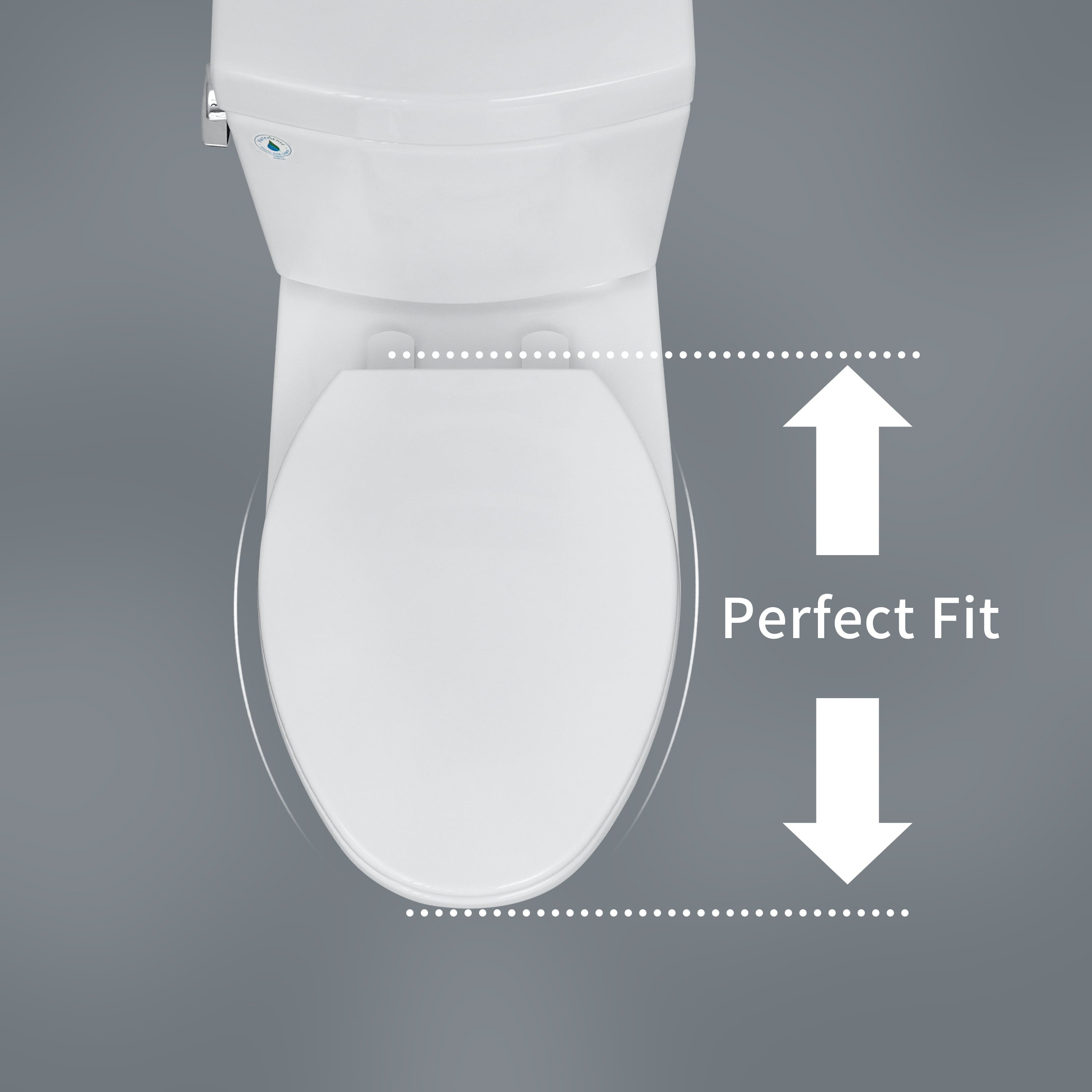 FBJ Oval Plastic Toilet Seat Soft Close in White, No Slam & Easy to Clean