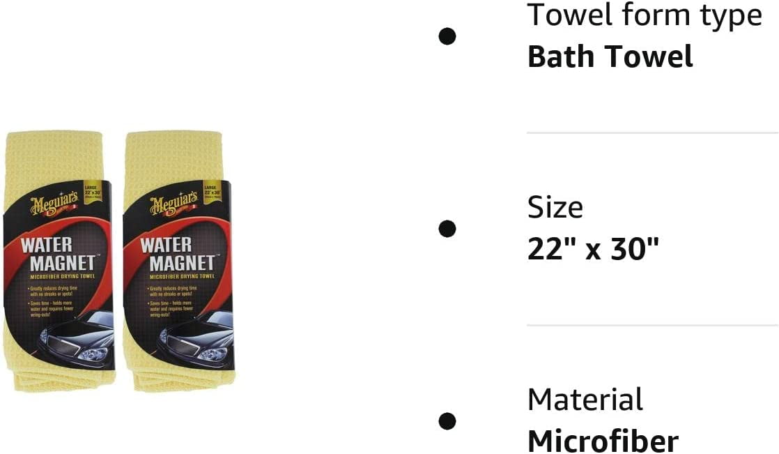 Meguiar's X2000 Water Magnet Microfiber Drying Towel (2 Pack)