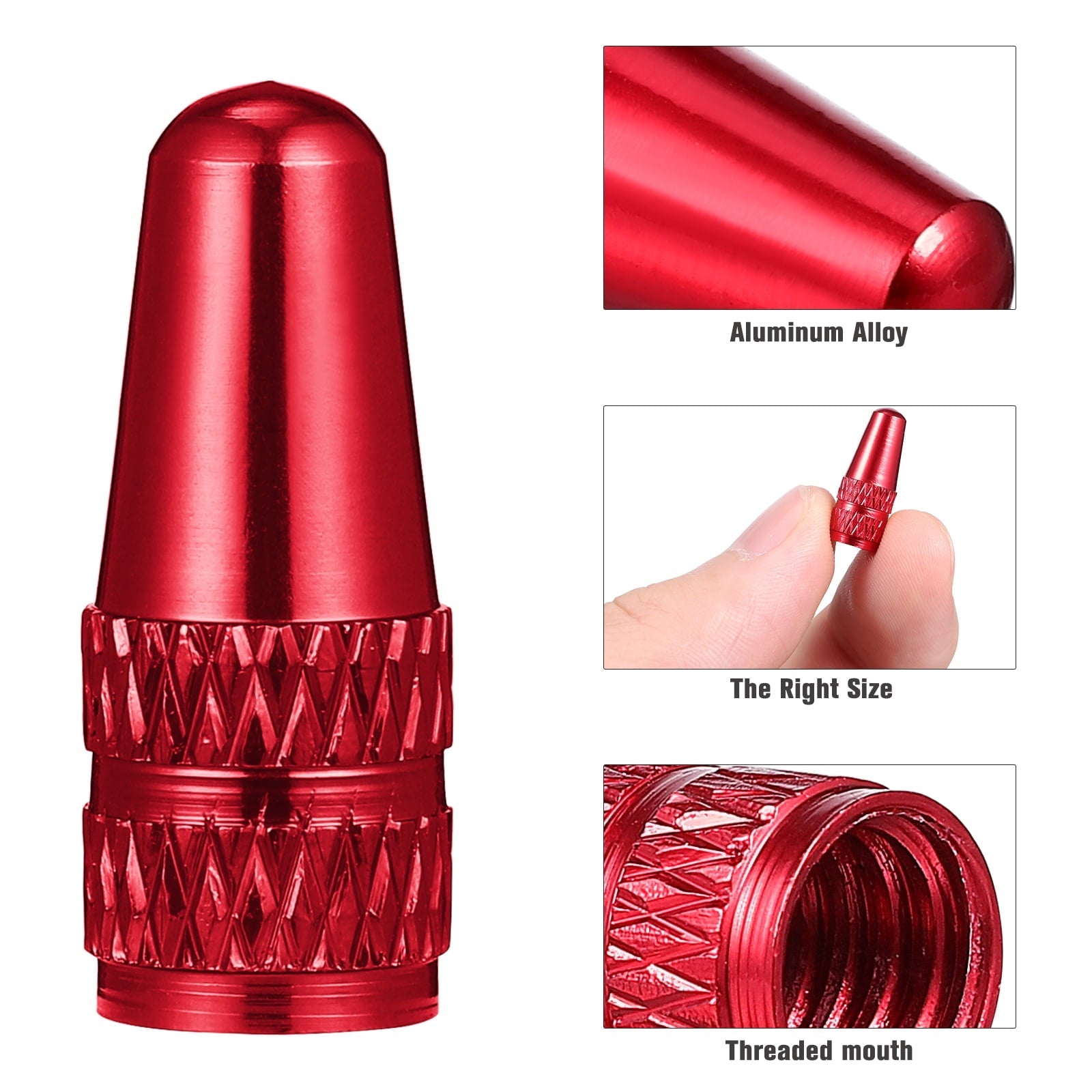 Etereauty WINOMO 20pcs Universal Valves Caps Presta Anodized Machined Aluminum Alloy French Style Bike Tire Caps Dust Covers