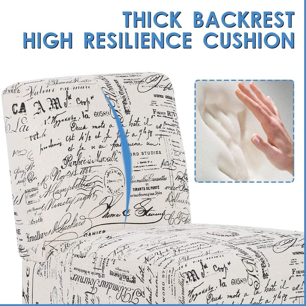 YRLLENSDAN 21'' Wide Modern Armless Accent Chairs for Living Room Set of 2, Bedroom Chairs for Adults Comfy with Solid Wood Legs Accent Chair Armless Chair Living Room Chair Home Furniture